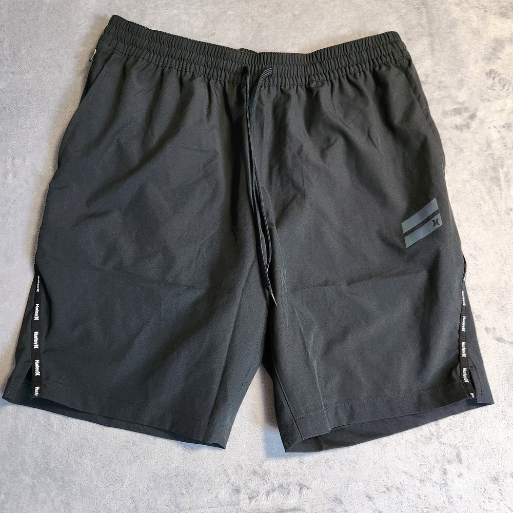 Hurley Men M Black Phantom Boardwalk Hybrid Shorts Athletic Swim Run HMS24VMB
